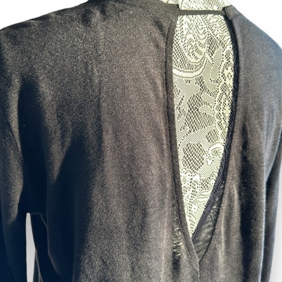 Sandro Paris | Black Keyhole Tie Front Blouse | Size 1 | Small - Picture 5 of 9